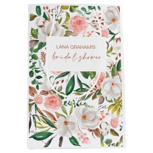 Magnolia Vrijgezellenfeest Gift Favor Swag Bag L20 Medium Cadeauzakje (Voorkant)