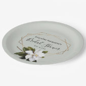 Magnolia Vrijgezellenfeest met Gold en Sage Papieren Bordje (Gekanteld)