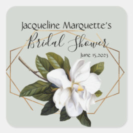 Magnolia Vrijgezellenfeest met Gold en Sage Vierkante Sticker