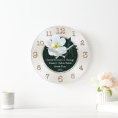 Magnolia Wall Clock, persoonlijke cadeautjes voor  Grote Klok (Huis)