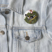 Magnolia Warbler, John James Audubon, Birdwatcher Ronde Button 5,7 Cm (In situ)
