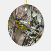 Magnolia Warbler Keramisch Ornament (Links)