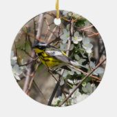 Magnolia Warbler Keramisch Ornament (Achterkant)