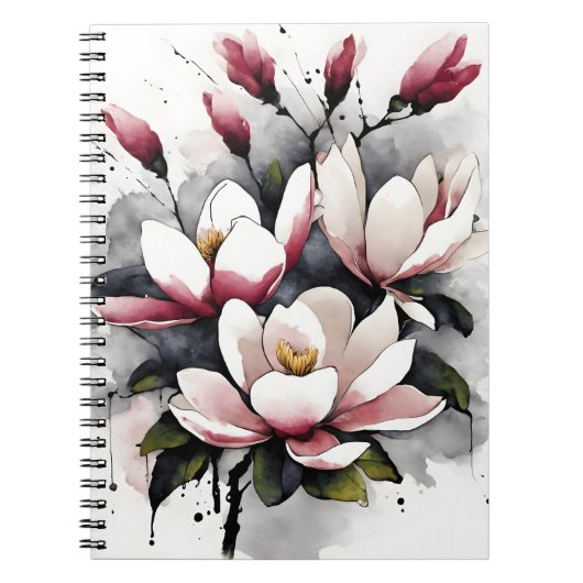 Magnolia - Watercolor flowers Notitieboek (Voorkant)