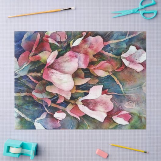 Magnolia Waterverf Art 1 Ontmantelingspapier Tissuepapier (Craft)