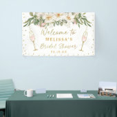 Magnolia Waterverf Champagne Glass Vrijgezellenfee Spandoek (Beurs)