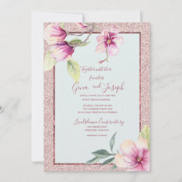 Magnolia Waterverf Crystal Pink Glitter Kaart