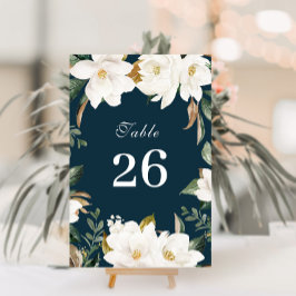 Magnolia waterverf florale bruiloft kaart