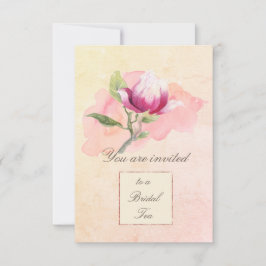 Magnolia Waterverf Tea Party Uitnodiging