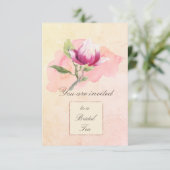 Magnolia Waterverf Tea Party Uitnodiging (Staand voorkant)