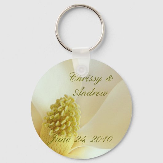 MAGNOLIA Wedding Coordinate Wedding Favor Sleutelh Sleutelhanger (Voorkant)