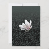 Magnolia Wedding Invitations Classic Floral Design Kaart (Achterkant)