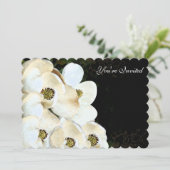 Magnolia Wedding Invitations on Ice Kaart (Staand voorkant)
