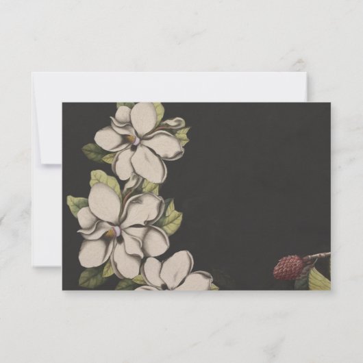 Magnolia Wedding Invitations on Ice RSVP (Achterkant)