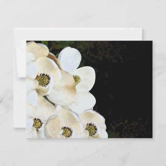 Magnolia Wedding Invitations on Ice RSVP (Achterkant)