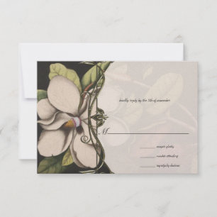 Magnolia Wedding Invitations on Ice RSVP Kaartje