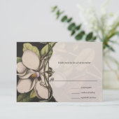 Magnolia Wedding Invitations on Ice RSVP Kaartje (Staand voorkant)