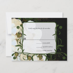 Magnolia Wedding Invitations on Ice RSVP Kaartje