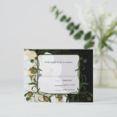 Magnolia Wedding Invitations on Ice RSVP Kaartje (Staand voorkant)