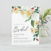 Magnolia Wedding Shower Invitation Card Bedankkaart (Staand voorkant)