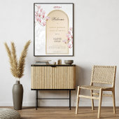 Magnolia Wedding Welcome Sign – Elegante boog Acryl Bord