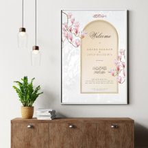 Magnolia Wedding Welcome Sign – Elegante boog