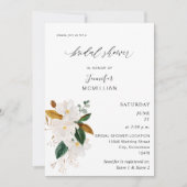 Magnolia White Floral Vrijgezellenfeest Kaart (Voorkant)