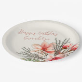 Magnolia Willow Verjaardagsfeestje Papier Borden Papieren Bordje (Gekanteld)