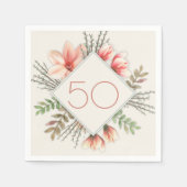 Magnolia Willows Verjaardagsfeestje Leeftijd Serve Servet (Voorkant)