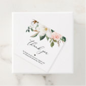 Magnolia witte en roze bedank kaartjes bedankjes labels (In situ)