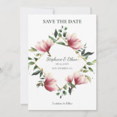 Magnolia Wreath Save The Date (Voorkant)