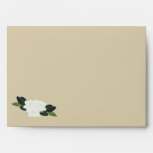 Magnolia Wreath Wedding Invitation Envelope