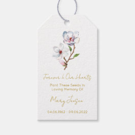 Magnolia Zaadpakket Funeral Geschenklabels Cadeaulabel