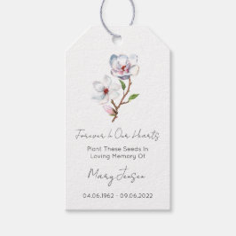 Magnolia Zaadpakket Rouw Cadeautags Cadeaulabel