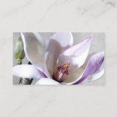 Magnolia Zilver Bloem Ontwerp Visitekaartje (Achterkant)