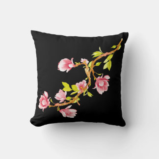 Magnolia Zwart Kussen