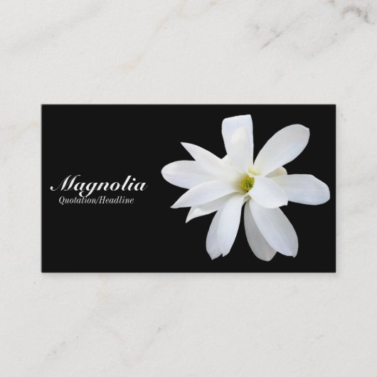 Magnolia - Zwart Visitekaartje (Voorkant)