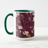 Magnoliabos met uilen in moerbeirood mok (Links)