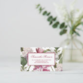 Magnolia's andere bloemen Antiek Botanisch Visitekaartje (Staand voorkant)