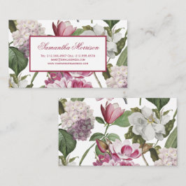 Magnolia's andere bloemen Antiek Botanisch Visitekaartje