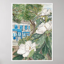 Magnolia's bij Commanders Print