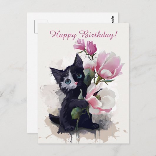 Magnolias bloom briefkaart (Voorkant / Achterkant)