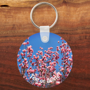 Magnolias Blue Sky Flower op maat Sleutelhanger