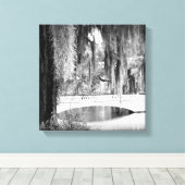 Magnolia's Brug Canvas Afdruk (Insitu (Houten vloer))