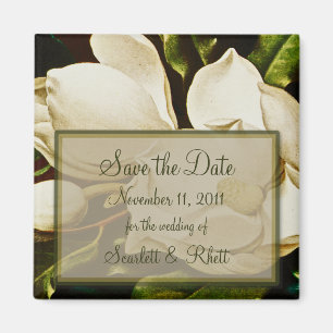 Magnolias Bruiloft Save the Date Magnet