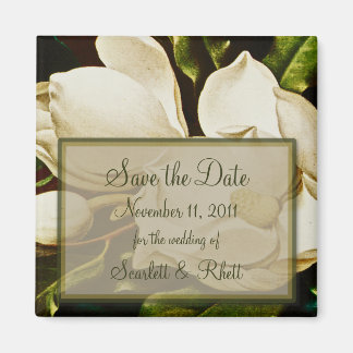 Magnolias Bruiloft Save the Date Magnet