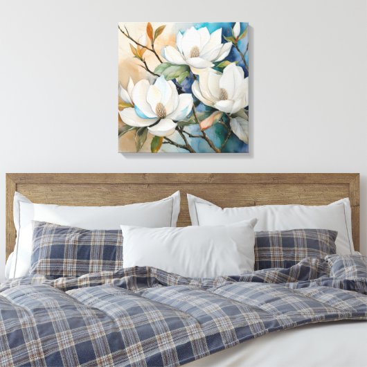 Magnolias Canvas Afdruk (Insitu (Slaapkamer))