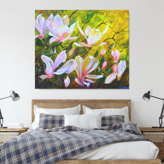 Magnolias Canvas Afdruk (Insitu (Slaapkamer))
