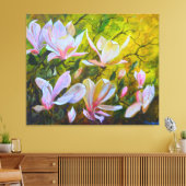 Magnolias Canvas Afdruk (Insitu (Woonkamer))