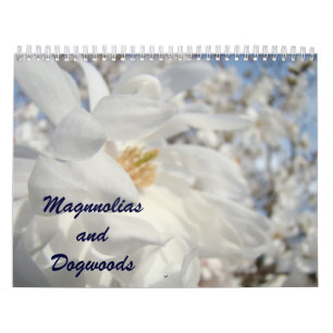 Magnolia's en Bloeiende Kornoeljes Boom Bloemen Ka Kalender